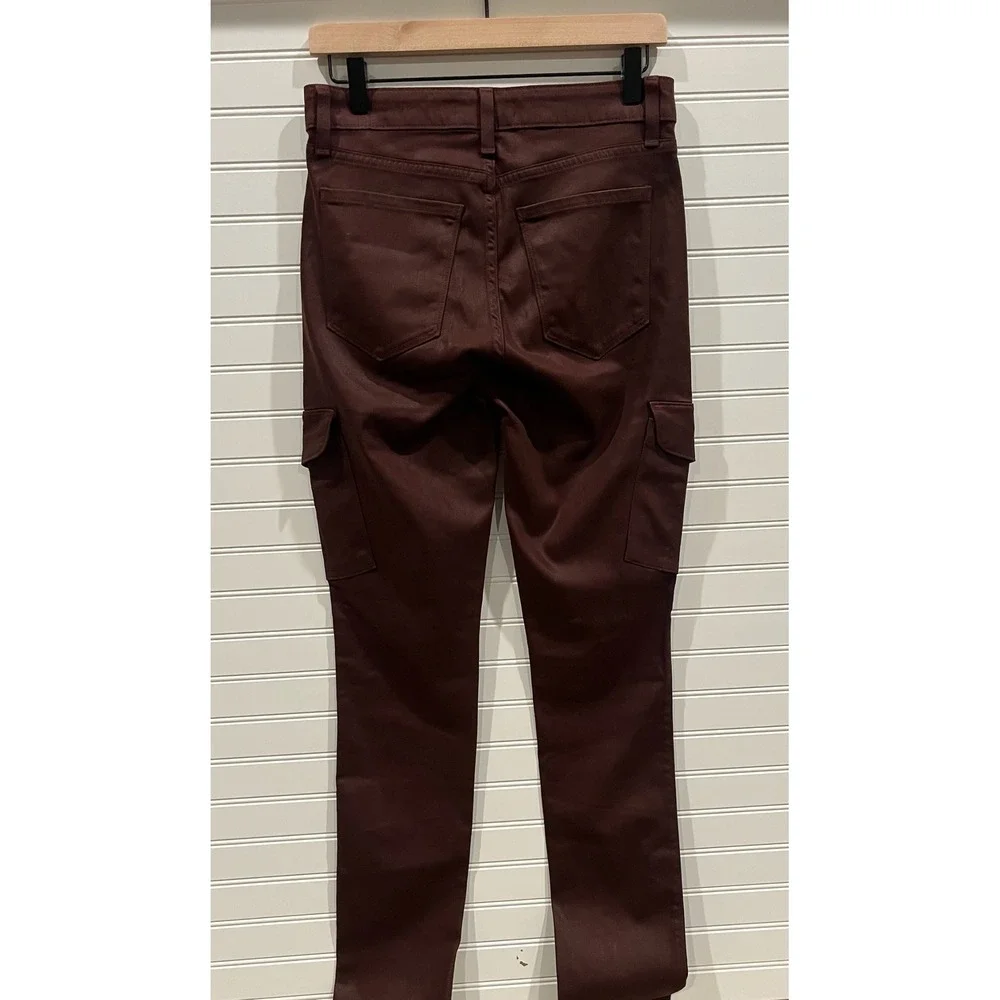 Monfrère Preston Coated Merlot Slim‎ Fit Cargo Denim Jeans Mens 30x34